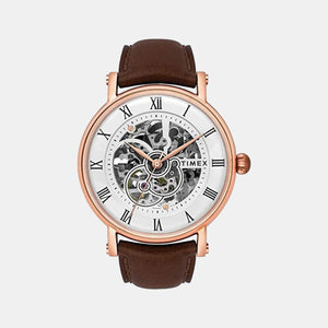 E Class Men Quartz White Dial Analog Leather Watch TWEG16703
