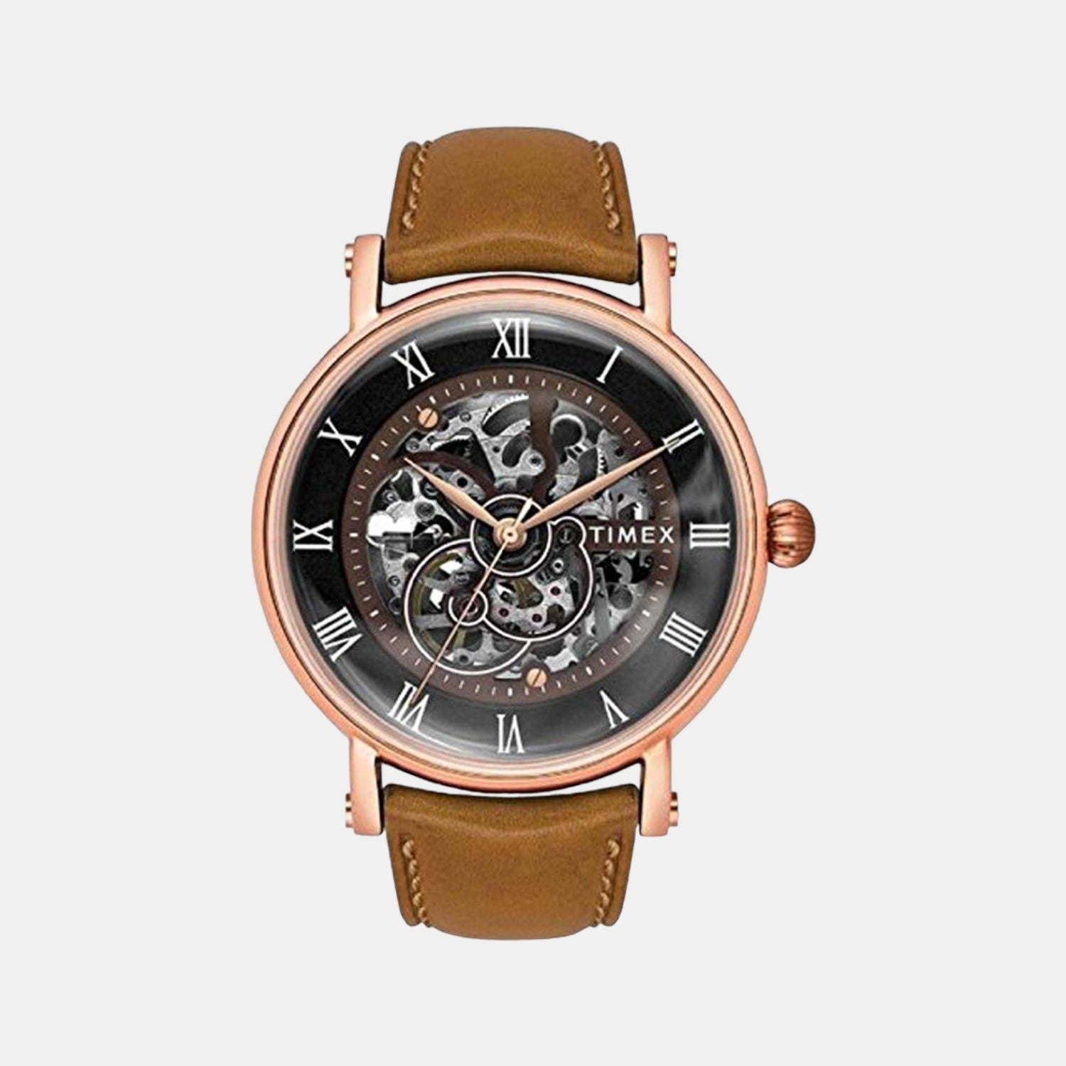 E Class Men Quartz Grey Dial Analog Leather Watch TWEG16704