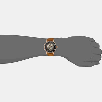 E Class Men Quartz Grey Dial Analog Leather Watch TWEG16704