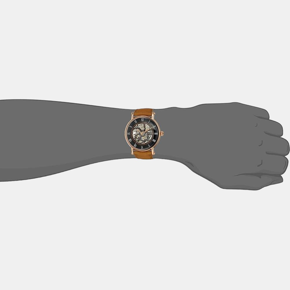 E Class Men Quartz Grey Dial Analog Leather Watch TWEG16704