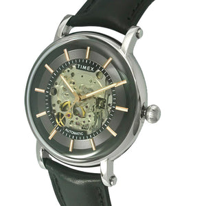 Timex E Class Men's Black Dial Round Case Automatic Function Watch 44mm TWEG16716