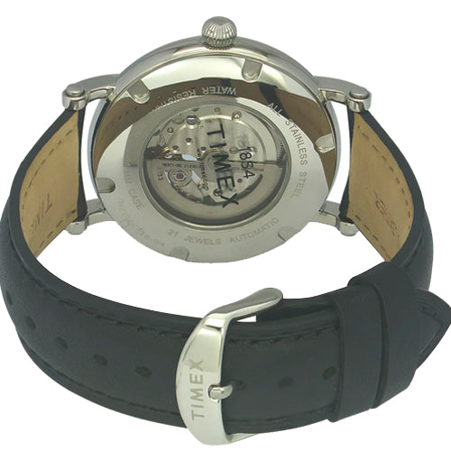 Timex E Class Men's Black Dial Round Case Automatic Function Watch 44mm TWEG16716