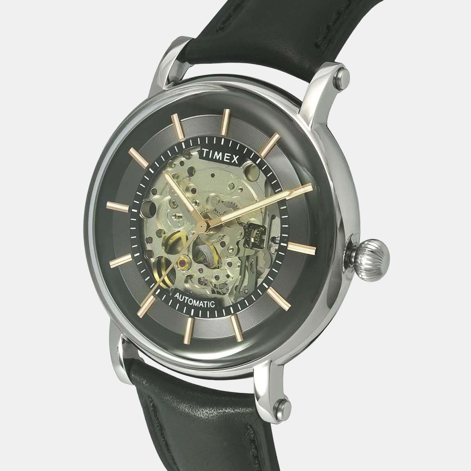 E Class Men Automatic Black Dial Analog Leather Watch TWEG16716