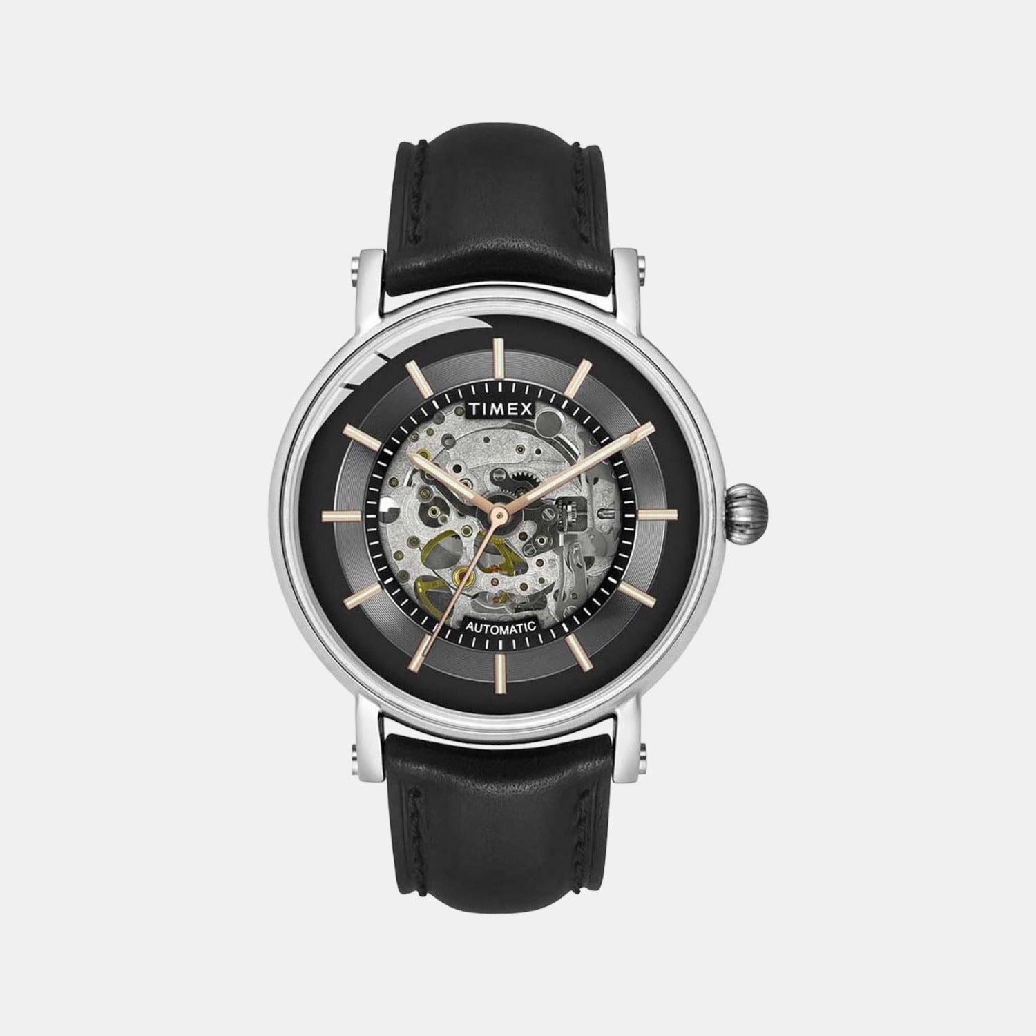 E Class Men Automatic Black Dial Analog Leather Watch TWEG16716