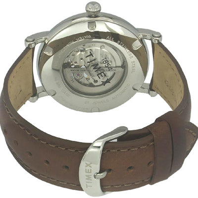 Timex E Class Men's Green Dial Round Case Automatic Function Watch 44mm TWEG16717