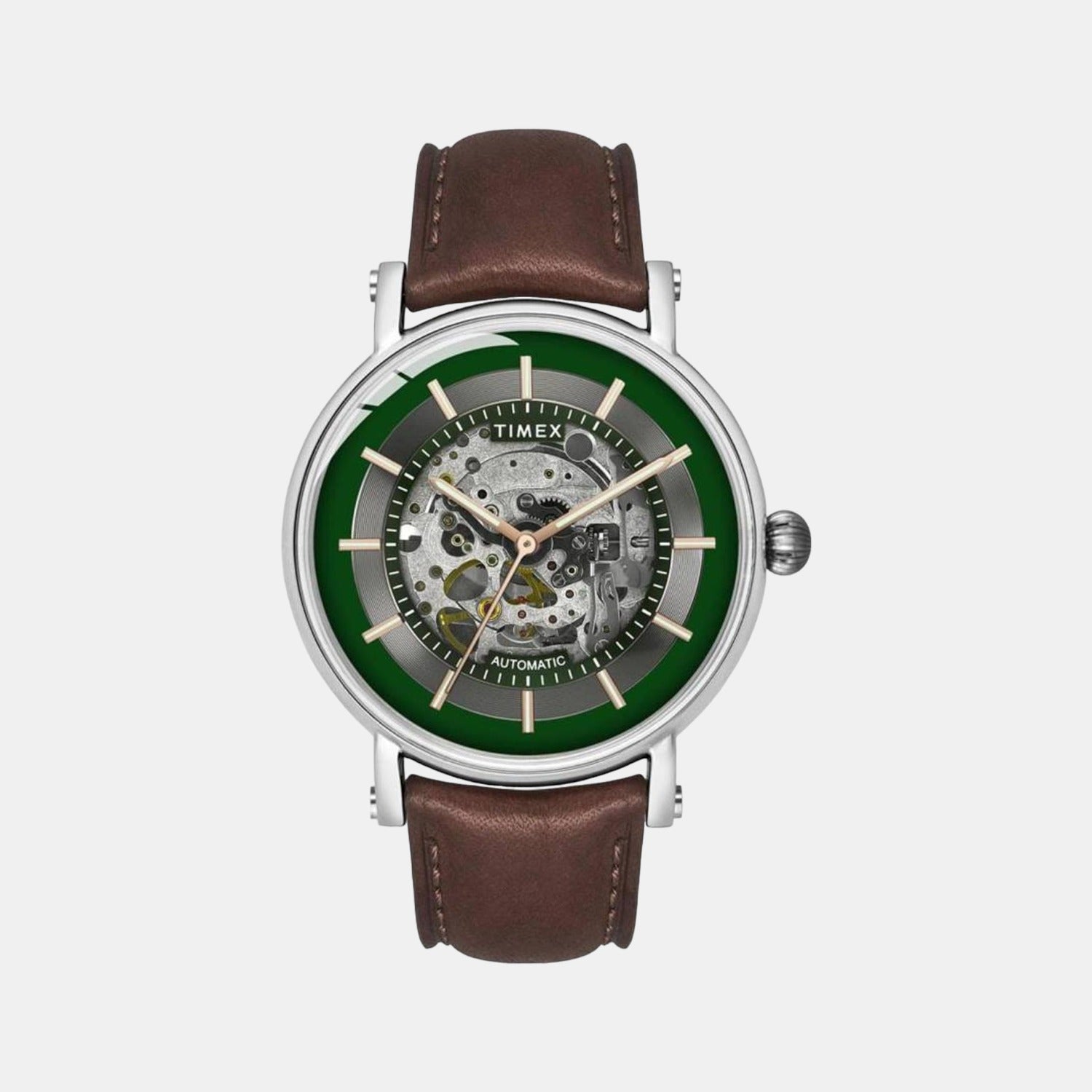 E Class Men Automatic Green Dial Analog Leather Watch TWEG16717