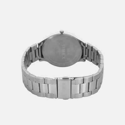 Fashion Men Quartz Black Dial Analog Stainless Steel Watch TWEG16904