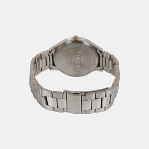 Fashion Men Quartz Brown Dial Analog Stainless Steel Watch TWEG16906