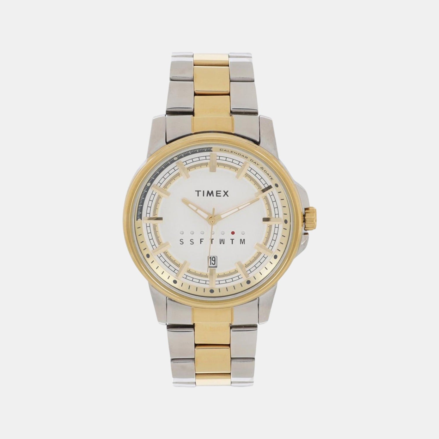 Fashion Men Quartz Silver Dial Analog Stainless Steel Watch TWEG17204