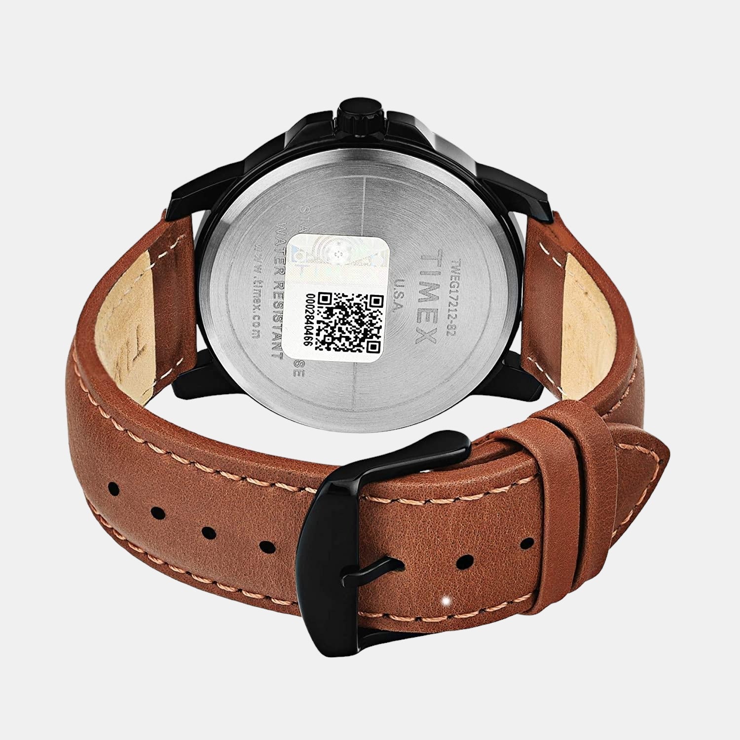 Fashion Men Quartz Black Dial Analog Leather Watch TWEG17212