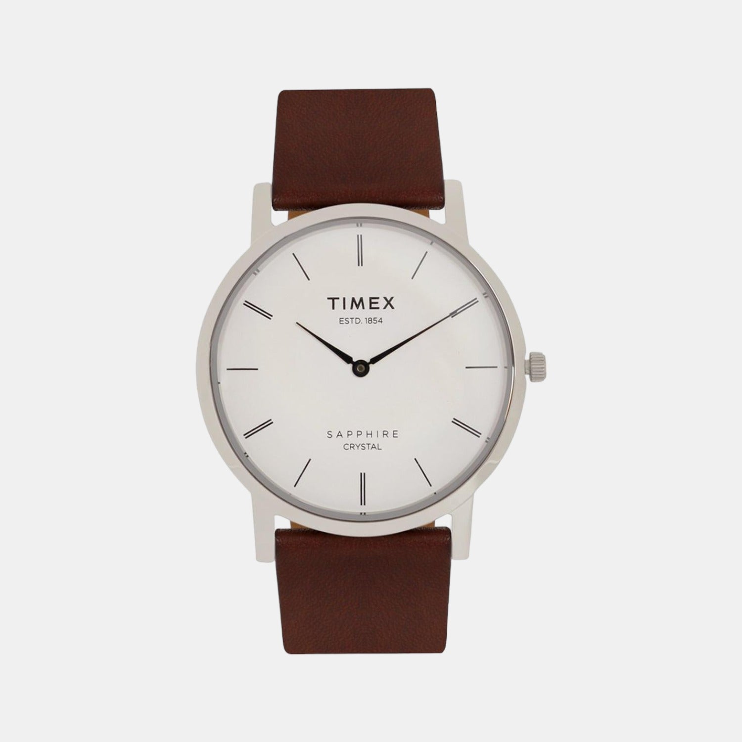 Empera Men Quartz Silver Dial Analog Leather Watch TWEG17400