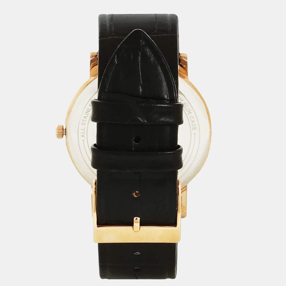 Empera Men Quartz White Dial Analog Leather Watch TWEG17403