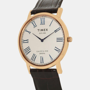 Empera Men Quartz Silver Dial Analog Leather Watch TWEG17404