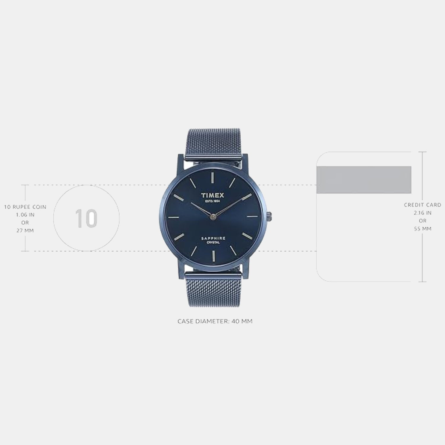 Empera Men Quartz Blue Dial Analog Mesh Watch TWEG17414