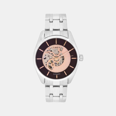 E Class Men Automatic Rose Gold Dial Analog Stainless Steel Watch TWEG17501