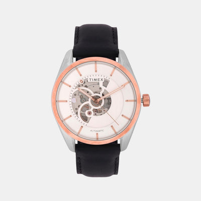 E Class Men Quartz White Dial Analog Leather Watch TWEG17502