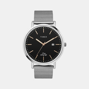 Empera Men Quartz Black Dial Analog Stainless Steel Watch TWEG17707
