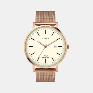 Empera Men Quartz Beige Dial Analog Stainless Steel Watch TWEG17708