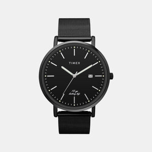 Empera Men Quartz Black Dial Analog Stainless Steel Watch TWEG17709