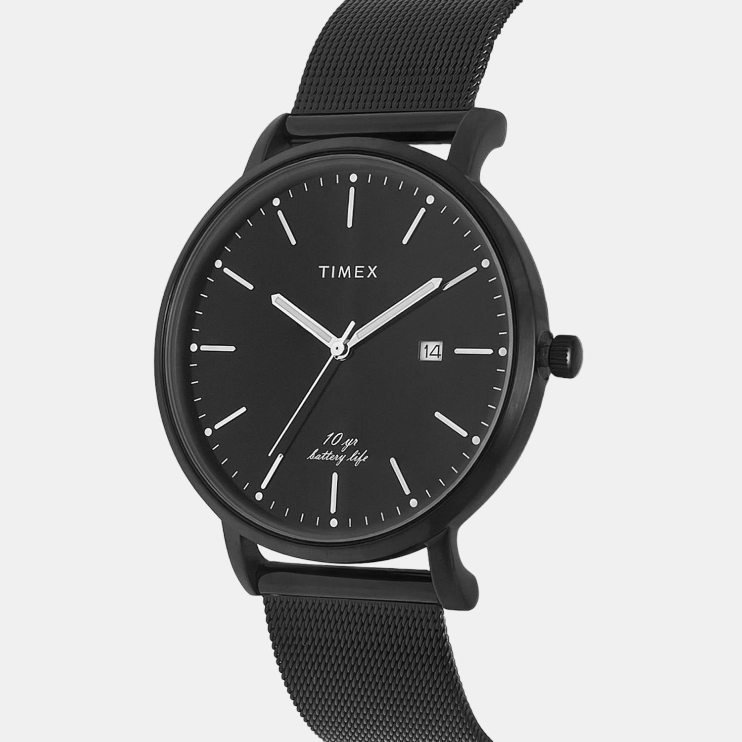 Empera Men Quartz Black Dial Analog Stainless Steel Watch TWEG17709