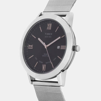 Empera Men Quartz Black Dial Analog Stainless Steel Watch TWEG17802