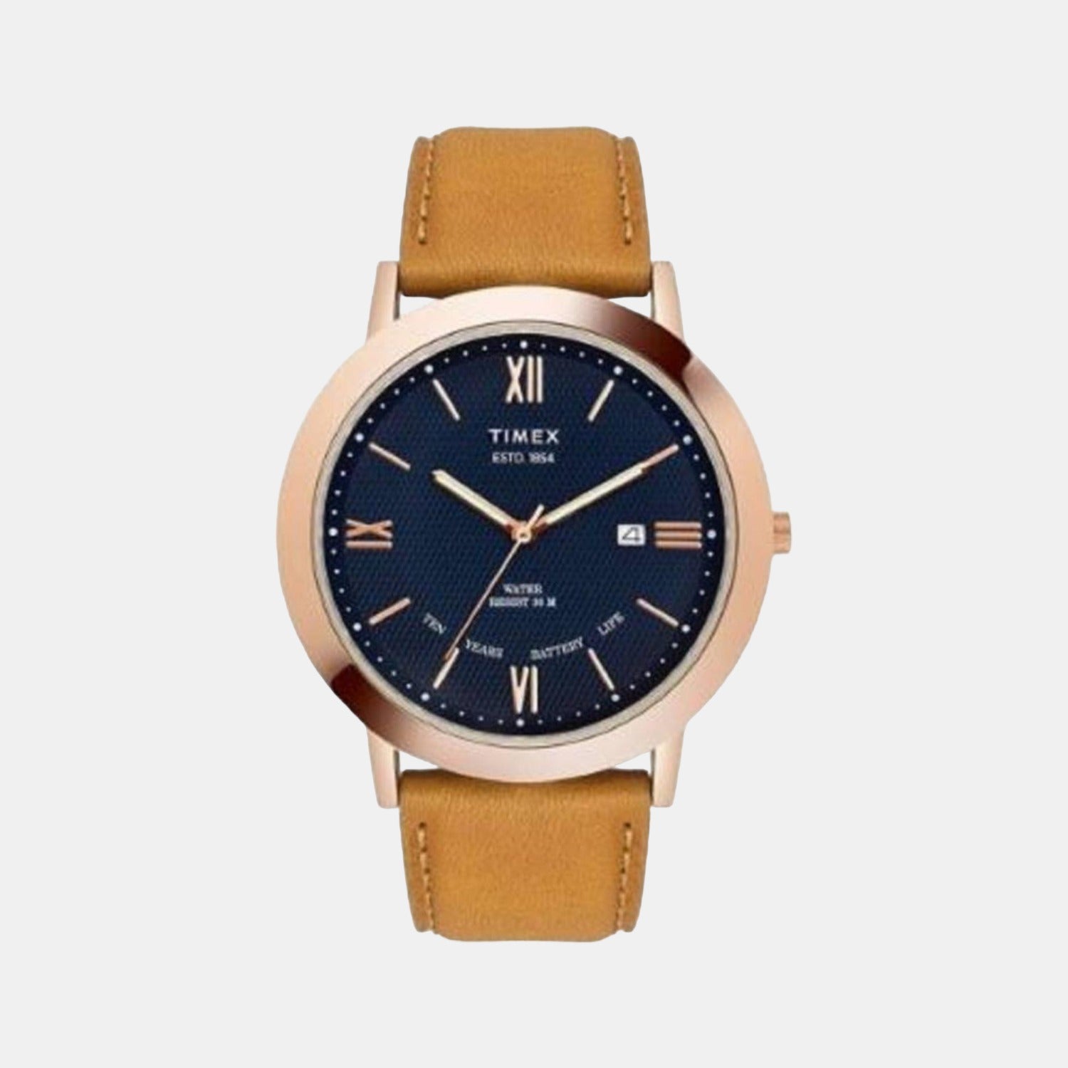 Empera Men Quartz Blue Dial Analog Leather Watch TWEG17803