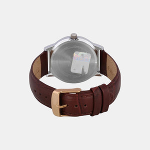 Fashion Men Quartz Blue Dial Analog Leather Watch TWEG18001
