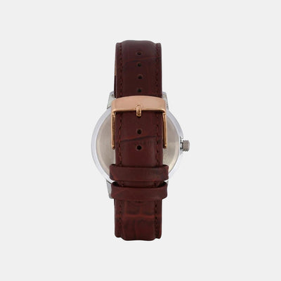 Fashion Men Quartz Blue Dial Analog Leather Watch TWEG18001