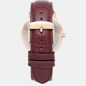Fashion Men Quartz White Dial Analog Leather Watch TWEG18003