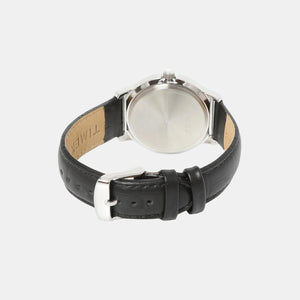 Fashion Men Quartz Beige Dial Analog Leather Watch TWEG18005