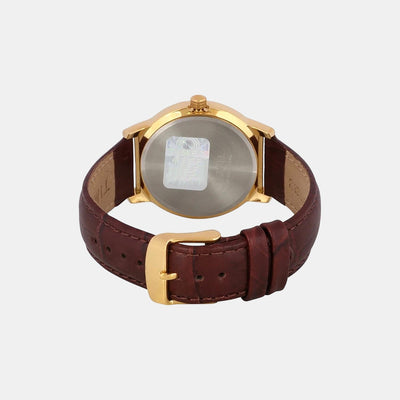 Fashion Men Quartz White Dial Analog Leather Watch TWEG18006