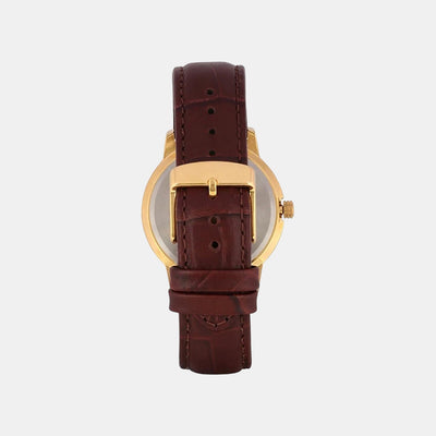 Fashion Men Quartz White Dial Analog Leather Watch TWEG18006