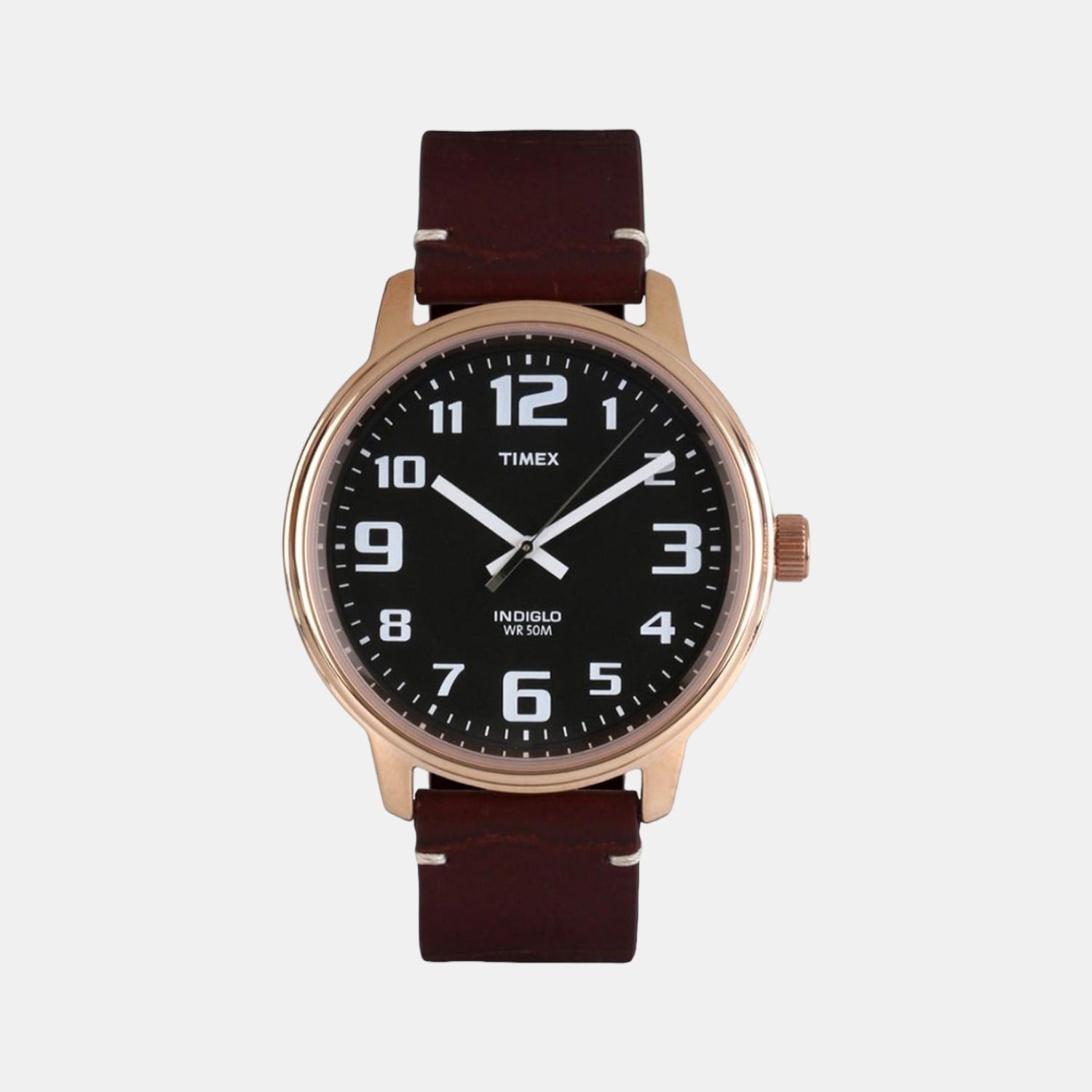 Fashion Men Quartz Black Dial Analog Leather Watch TWEG18302