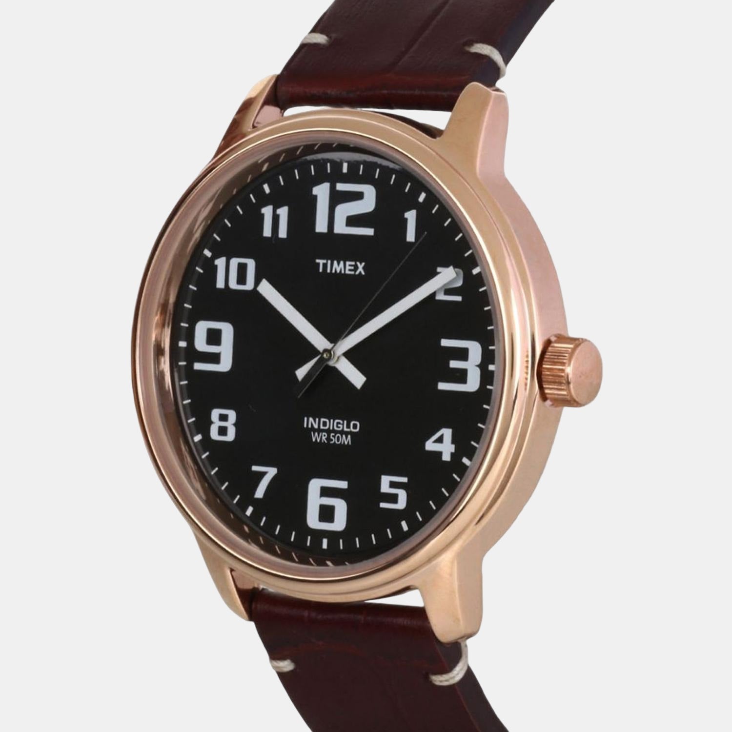 Fashion Men Quartz Black Dial Analog Leather Watch TWEG18302