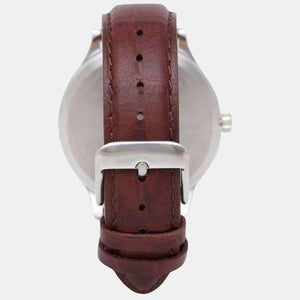 Fashion Men Quartz Blue Dial Analog Leather Watch TWEG18400
