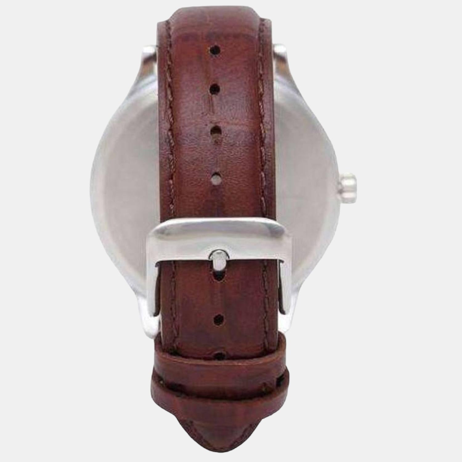 Fashion Men Quartz Blue Dial Analog Leather Watch TWEG18400