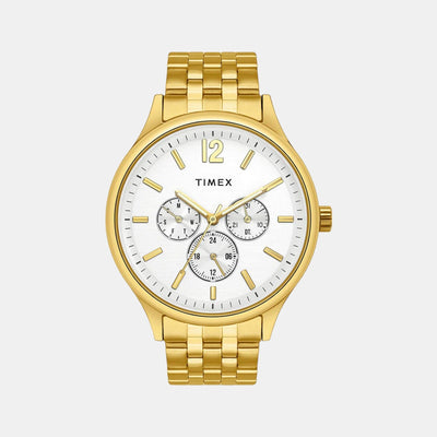 Fashion Men Quartz Silver Dial Chronograph Stainless Steel Watch TWEG18414