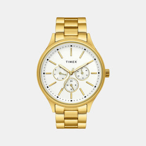 Fashion Men Quartz Silver Dial Chronograph Stainless Steel Watch TWEG18416