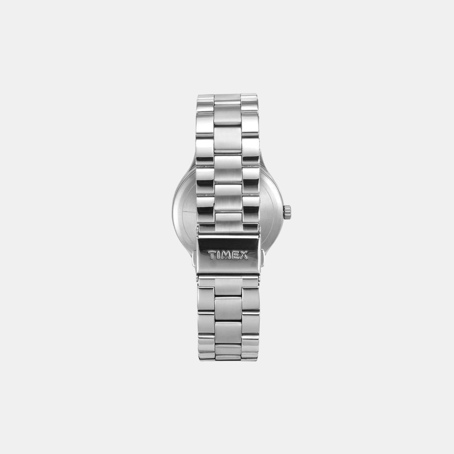 Fashion Men Quartz Blue Dial Analog Stainless Steel Watch TWEG18420