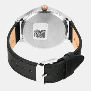 Fashion Men Quartz Silver Dial Analog Leather Watch TWEG18427