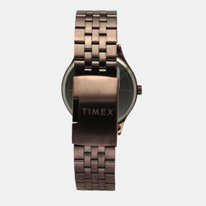 Fashion Men Quartz Brown Dial Multi-Function Stainless Steel Watch TWEG18436