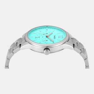Fashion Men Quartz Tiffany Blue Dial Multi-Function Stainless Steel Watch TWEG18438