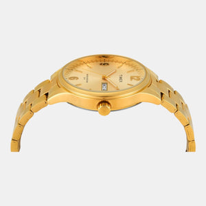 Fashion Men Quartz Champagne Dial Analog Stainless Steel Watch TWEG18444