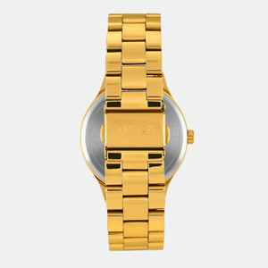 Fashion Men Quartz Champagne Dial Analog Stainless Steel Watch TWEG18444