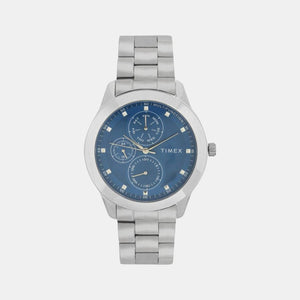 Fashion Men Quartz Blue Dial Chronograph Stainless Steel Watch TWEG18503
