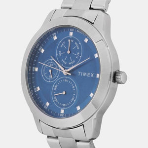 Fashion Men Quartz Blue Dial Chronograph Stainless Steel Watch TWEG18503