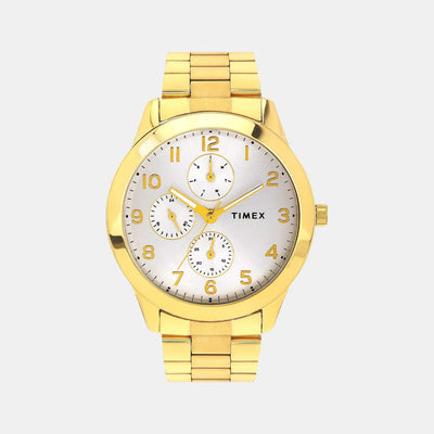 Fashion Men Quartz Silver Dial Multi-Function Stainless Steel Watch TWEG18524