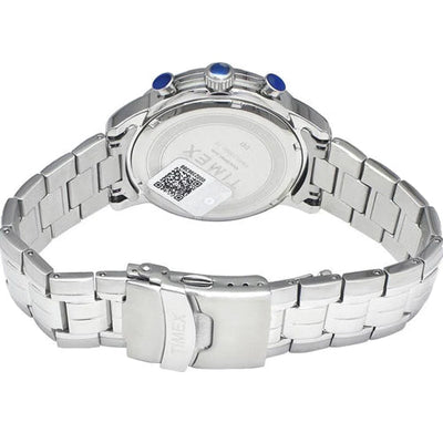 Timex E Class Men's Blue Dial Round Case Chronograph Function Watch 44mm TWEG18600