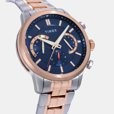 E Class Men Quartz Blue Dial Chronograph Stainless Steel Watch TWEG18604