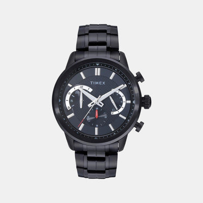 E Class Men Quartz Black Dial Chronograph Stainless Steel Watch TWEG18605